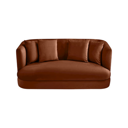 Alder Cognac Velvet Loveseat