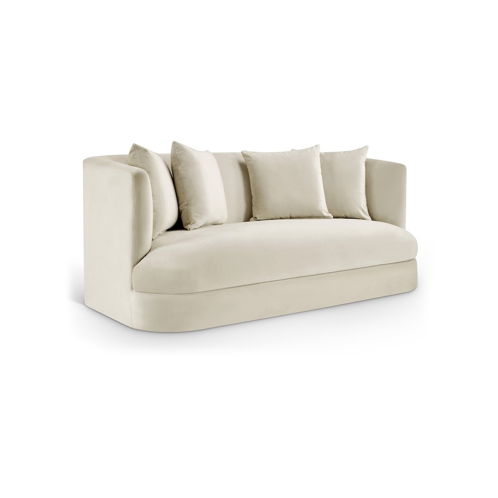 Alder Cream Velvet Loveseat