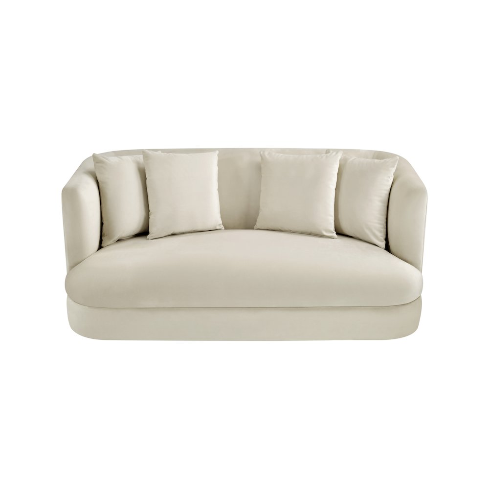 Alder Cream Velvet Loveseat