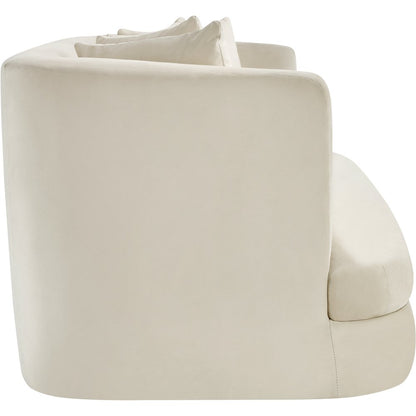 Alder Cream Velvet Loveseat