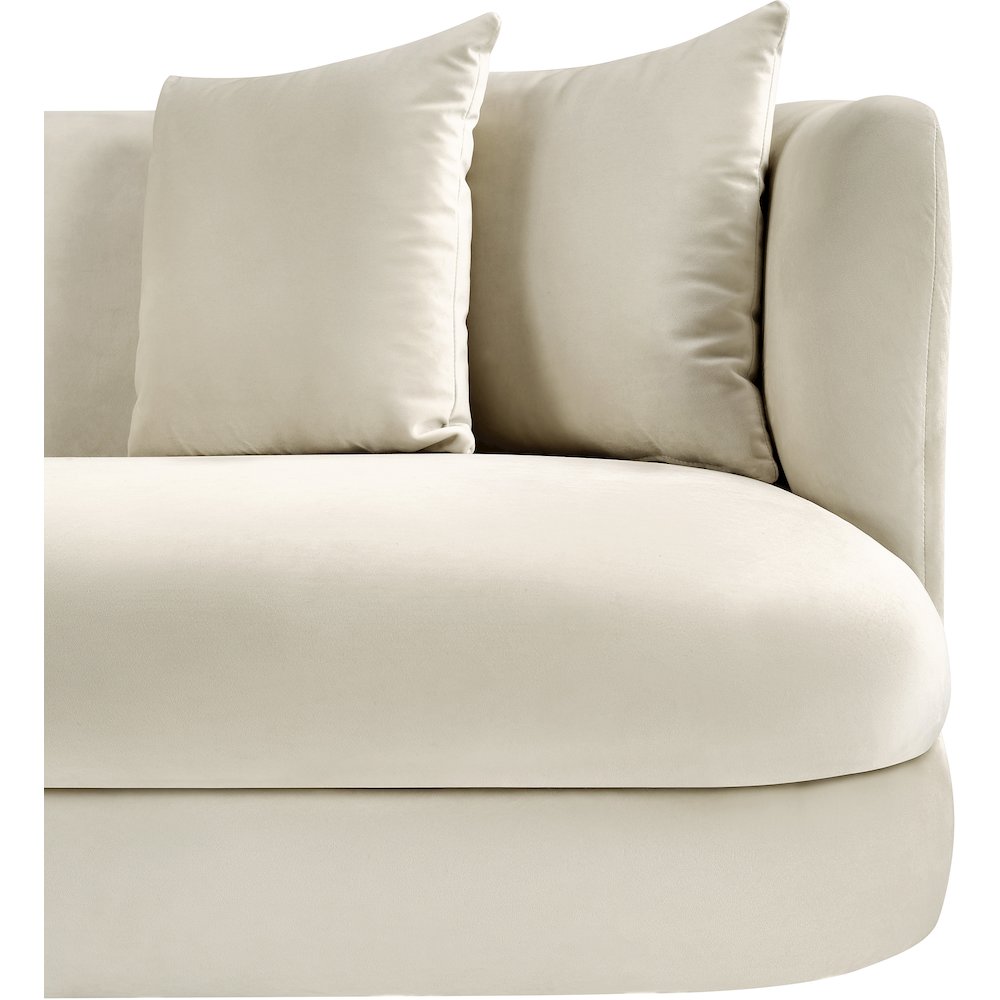 Alder Cream Velvet Loveseat
