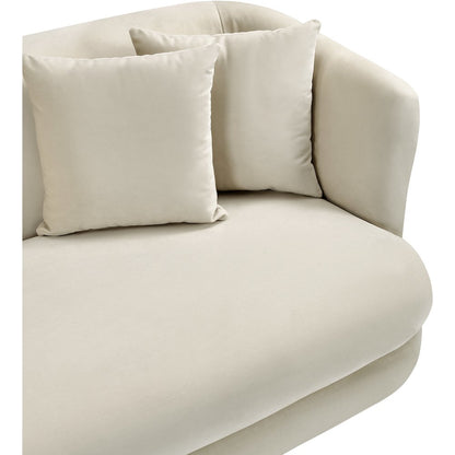 Alder Cream Velvet Loveseat