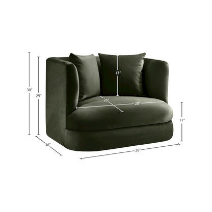 Alder Green Velvet Chair