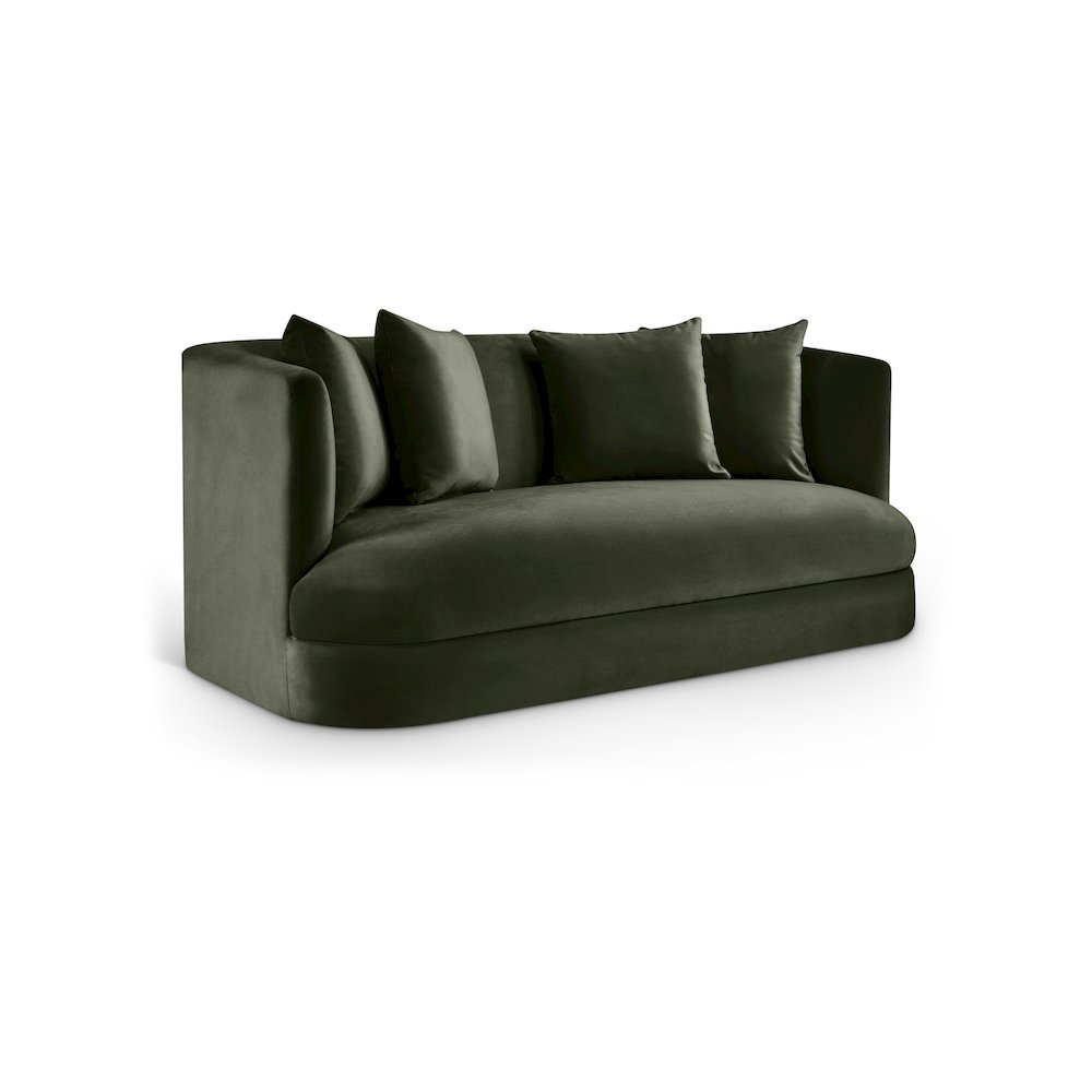 Alder Green Velvet Loveseat