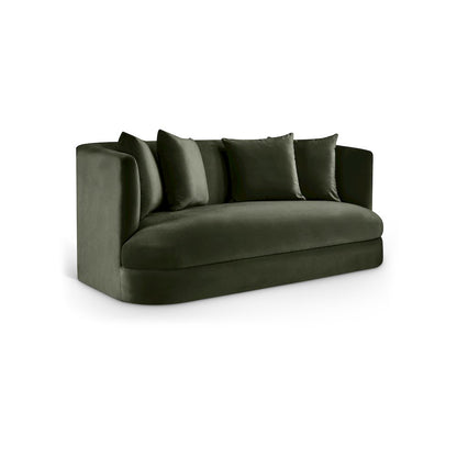 Alder Green Velvet Loveseat