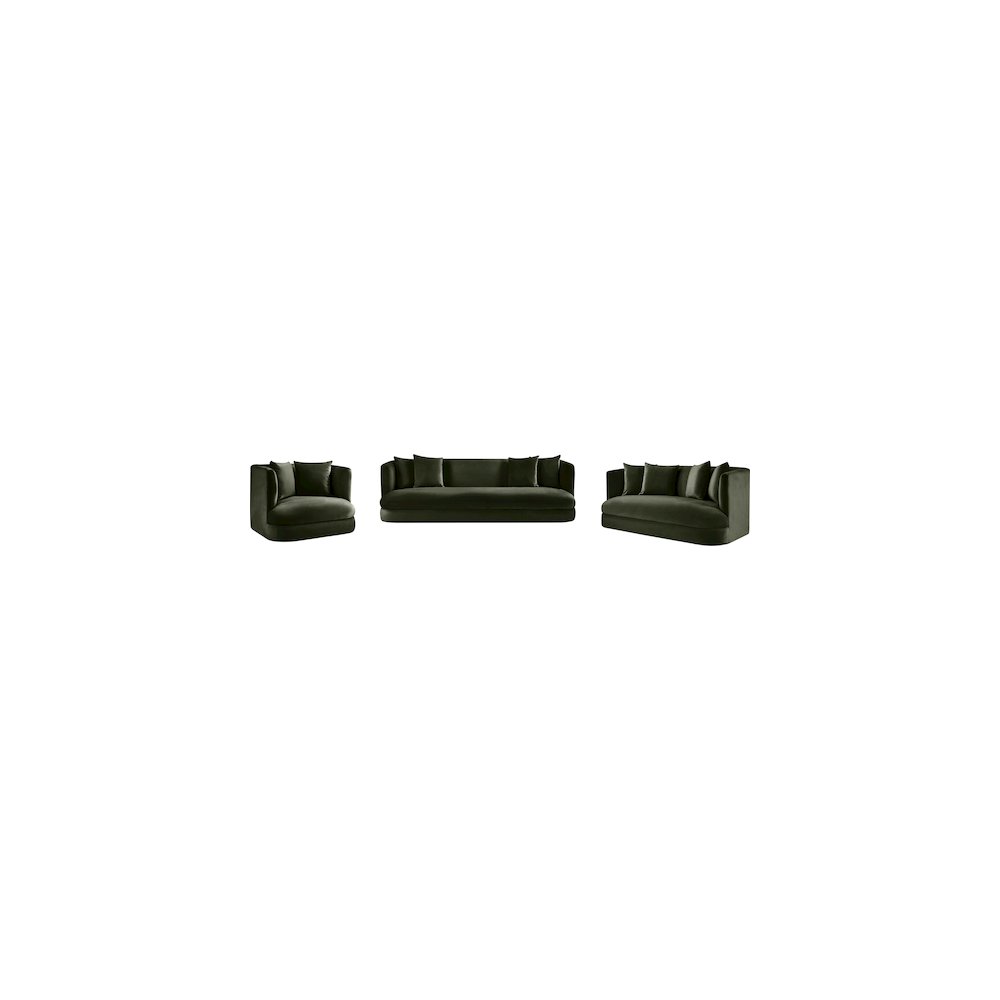 Alder Green Velvet Loveseat