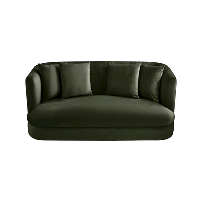 Alder Green Velvet Loveseat