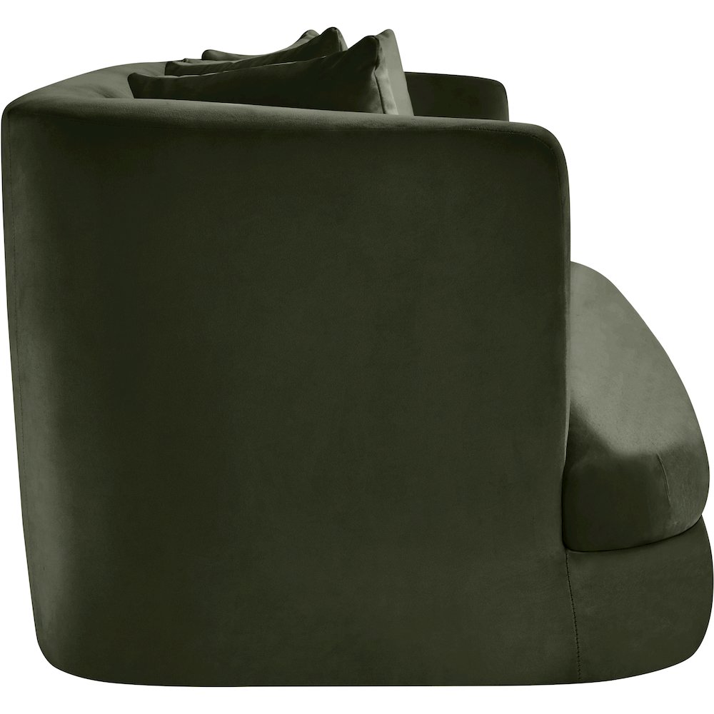 Alder Green Velvet Loveseat