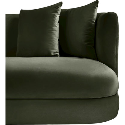Alder Green Velvet Loveseat