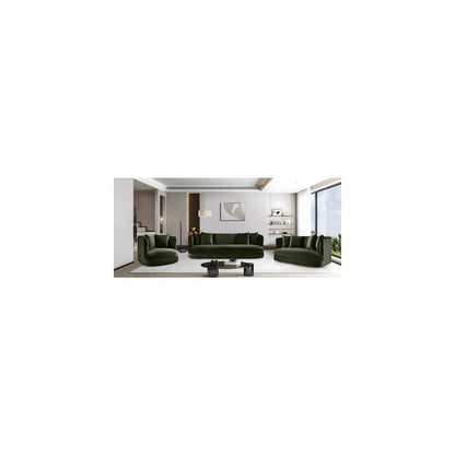 Alder Green Velvet Sofa