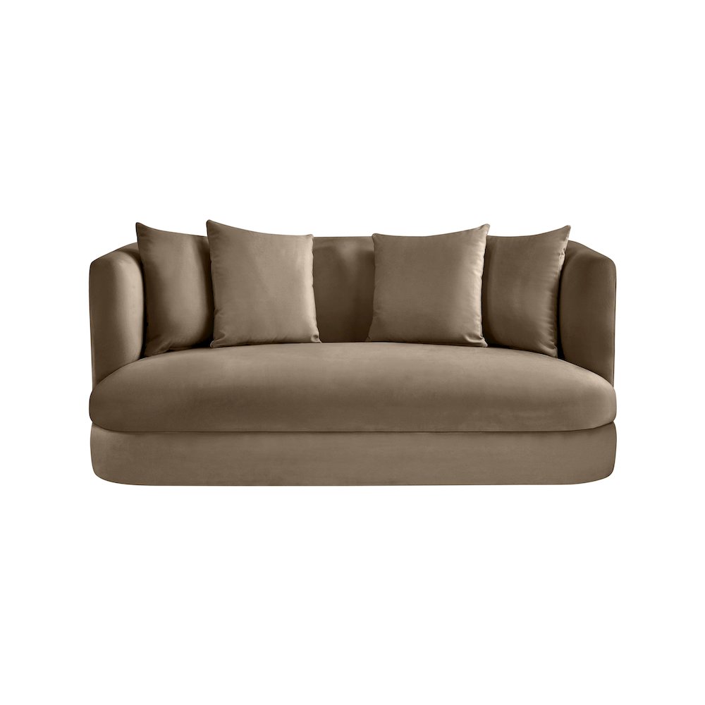 Alder Taupe Velvet Loveseat