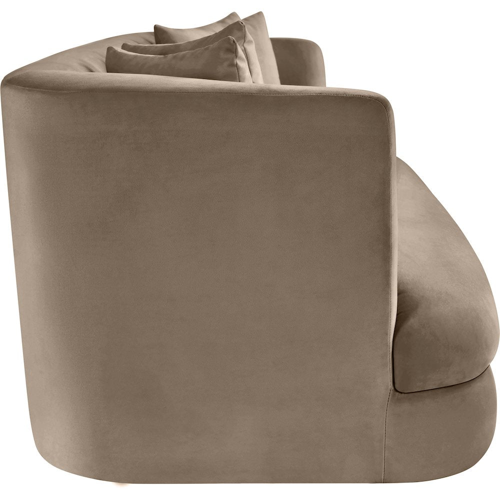 Alder Taupe Velvet Sofa