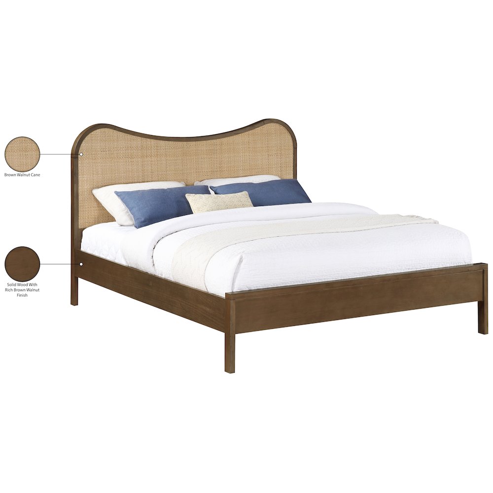 Windsor Brown Solid Wood Queen Bed (3 Boxes)
