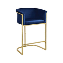 Donatella Navy Velvet Stool