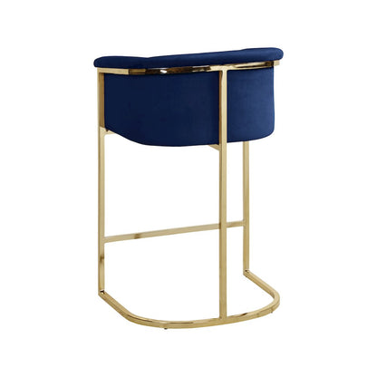 Donatella Navy Velvet Stool
