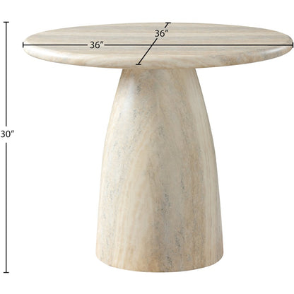 Cosenza Travertine 36" Travertine Finish Concrete Dining Table