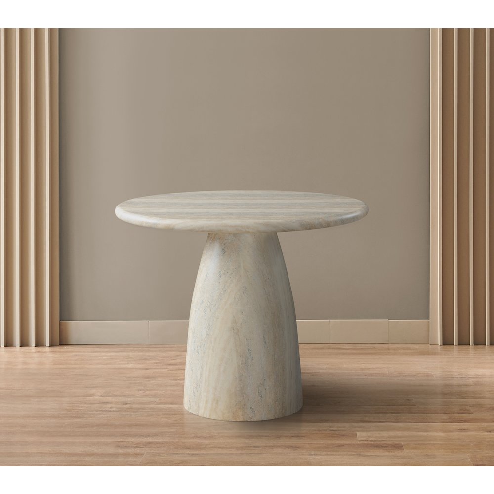 Cosenza Travertine 36" Travertine Finish Concrete Dining Table