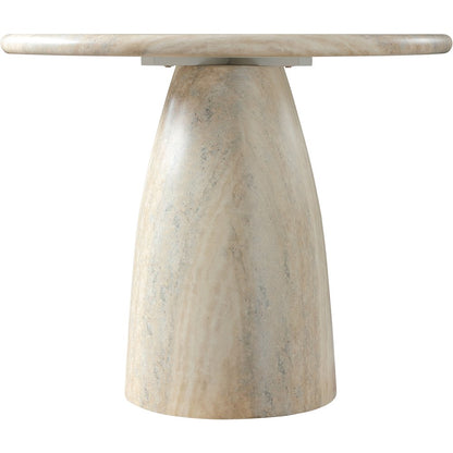 Cosenza Travertine 36" Travertine Finish Concrete Dining Table