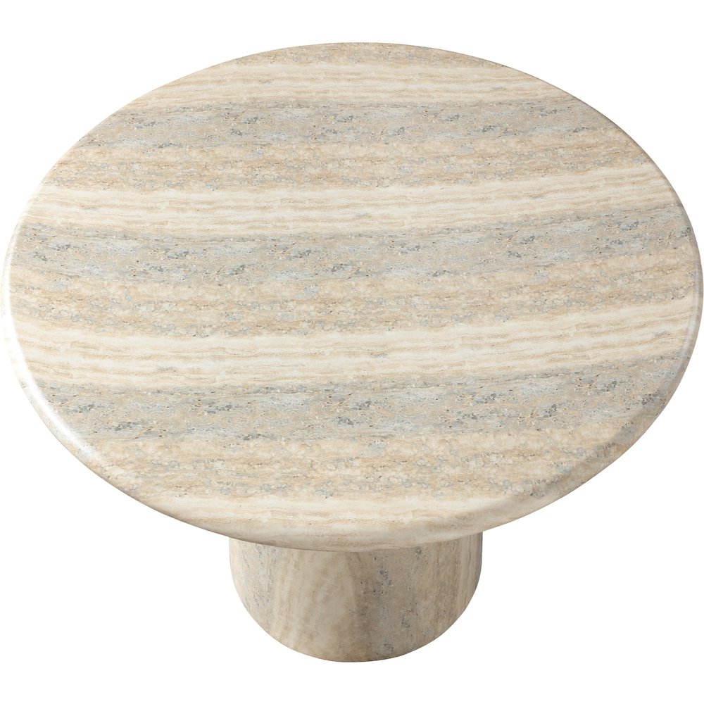 Cosenza Travertine 36" Travertine Finish Concrete Dining Table