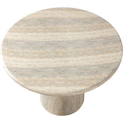 Cosenza Travertine 36" Travertine Finish Concrete Dining Table