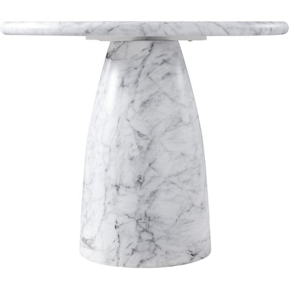 Cosenza White 36" Marble Finish Concrete Dining Table