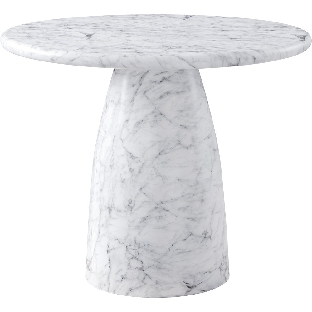 Cosenza White 36" Marble Finish Concrete Dining Table
