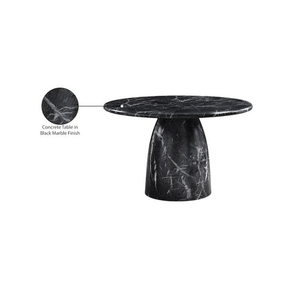 Cosenza Black 48.5" Marble Finish Concrete Dining Table