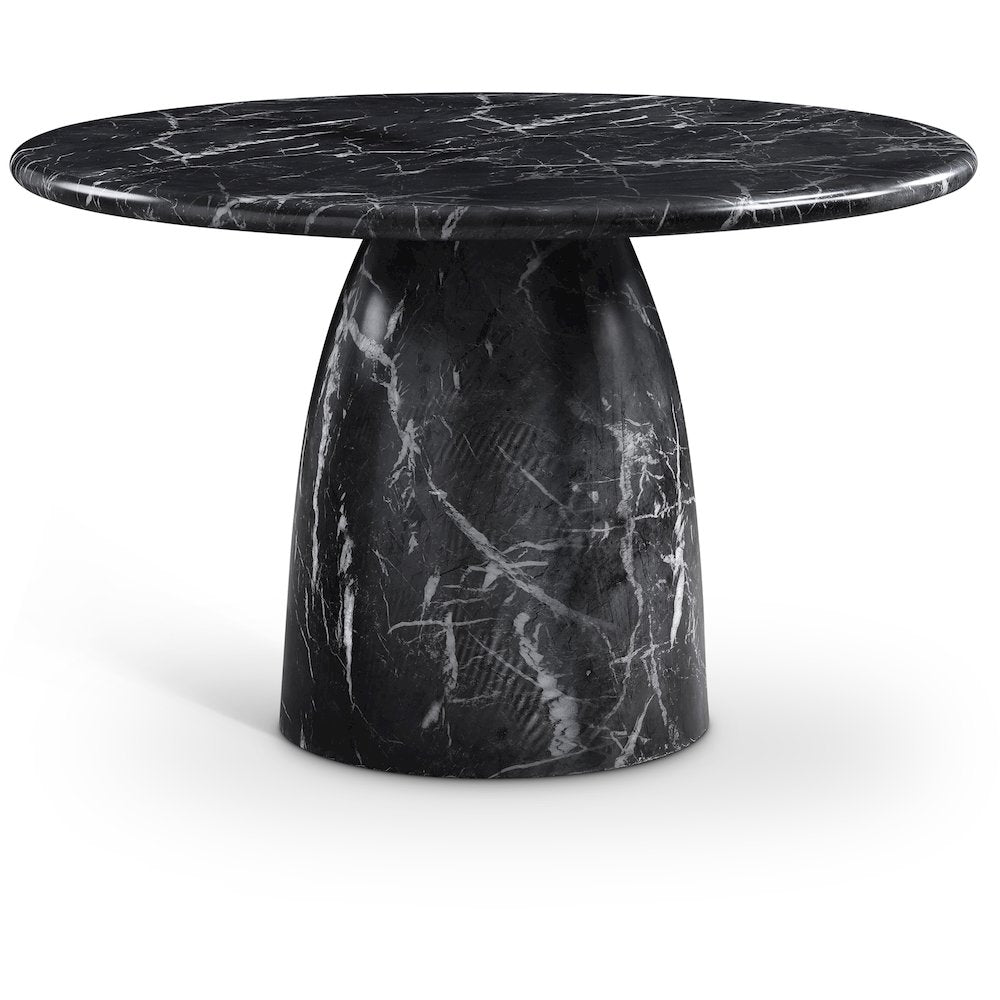 Cosenza Black 48.5" Marble Finish Concrete Dining Table