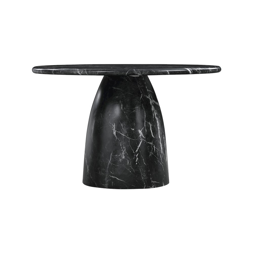 Cosenza Black 48.5" Marble Finish Concrete Dining Table