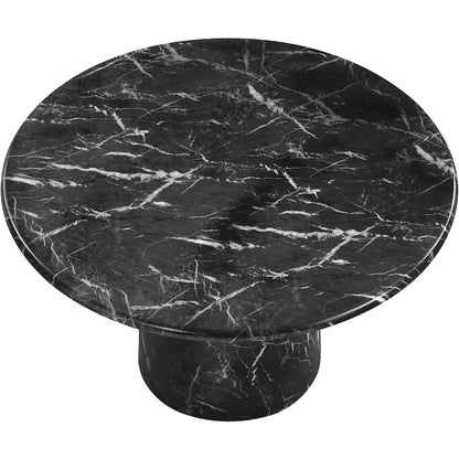 Cosenza Black 48.5" Marble Finish Concrete Dining Table