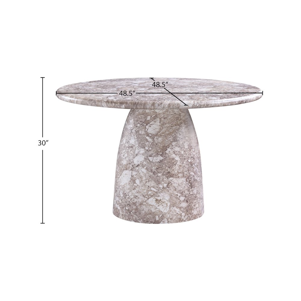 Cosenza Brown 48.5" Marble Finish Concrete Dining Table