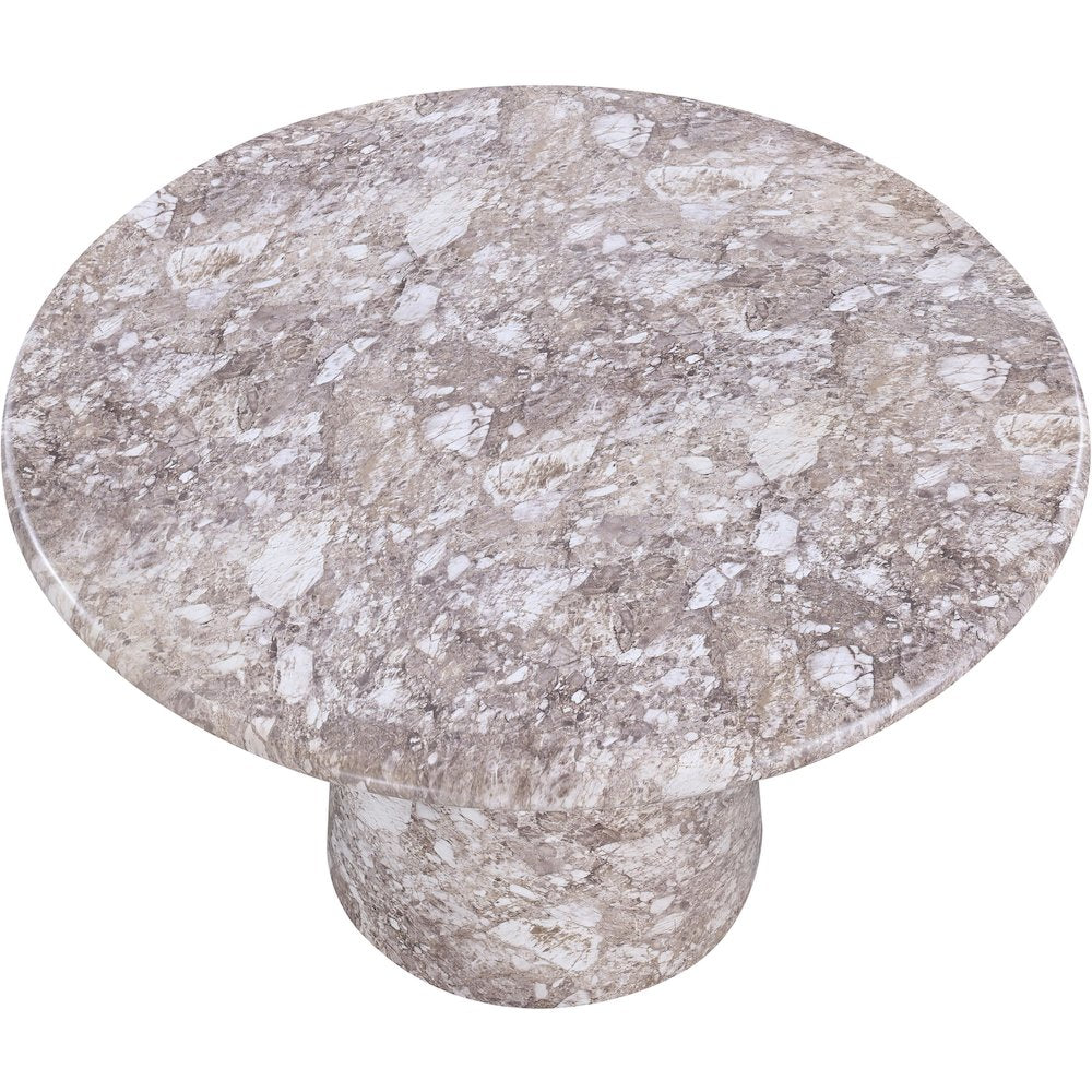 Cosenza Brown 48.5" Marble Finish Concrete Dining Table