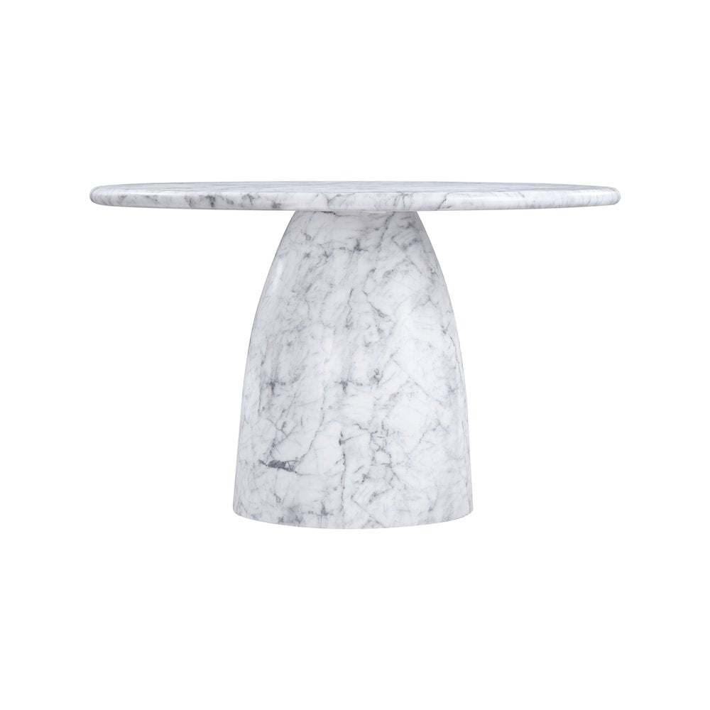 Cosenza White 48.5" Marble Finish Concrete Dining Table