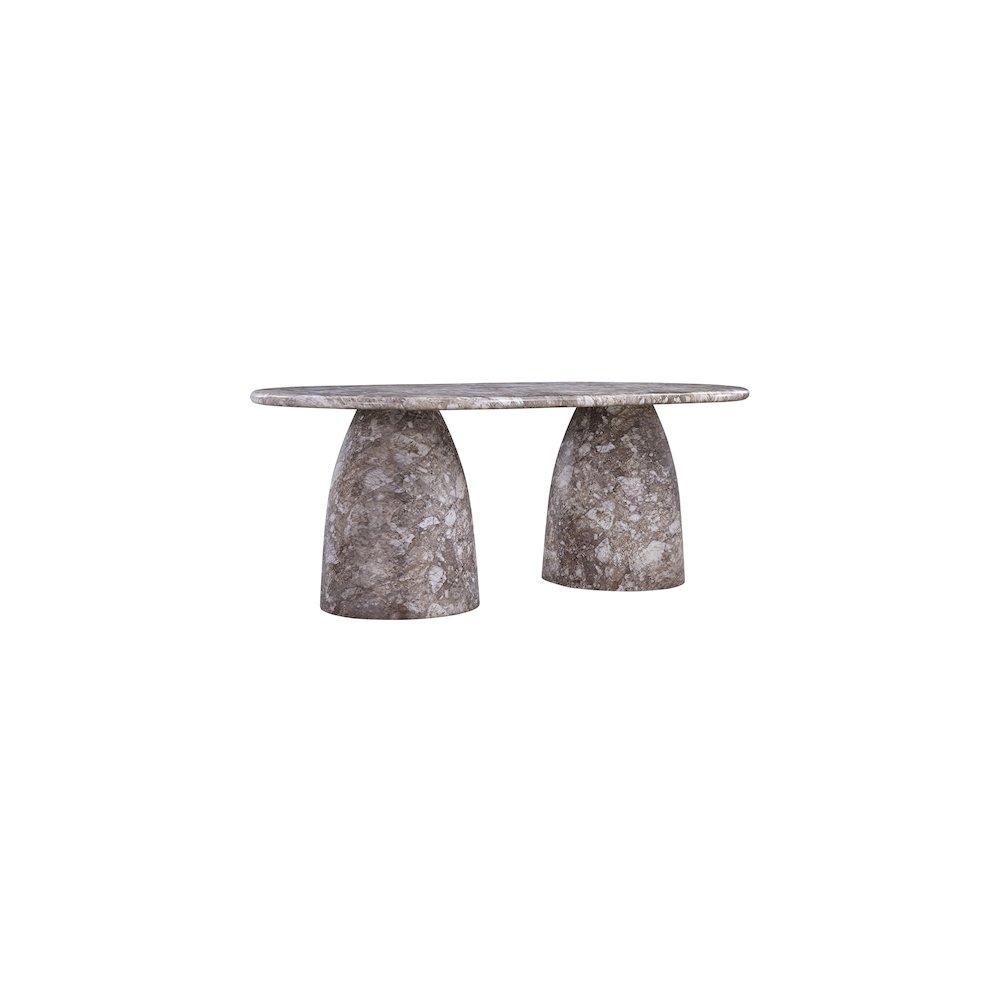 Cosenza Brown 78" Marble Finish Concrete Dining Table