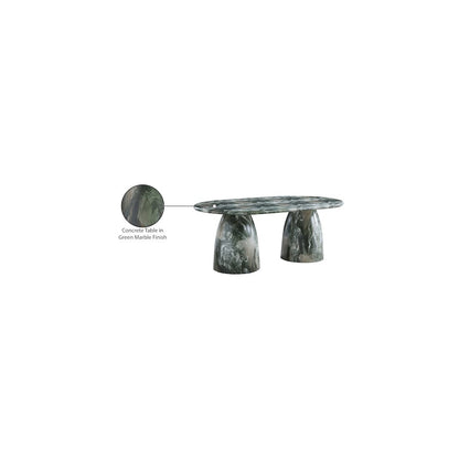 Cosenza Green 78" Marble Finish Concrete Dining Table
