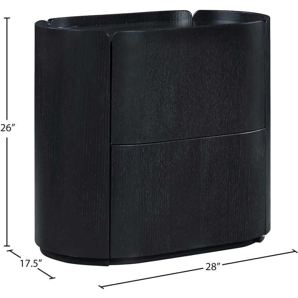 Everett Black Night Stand