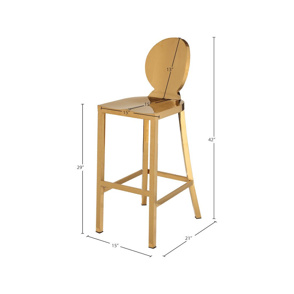 Maddox Gold Stainless Steel Stool
