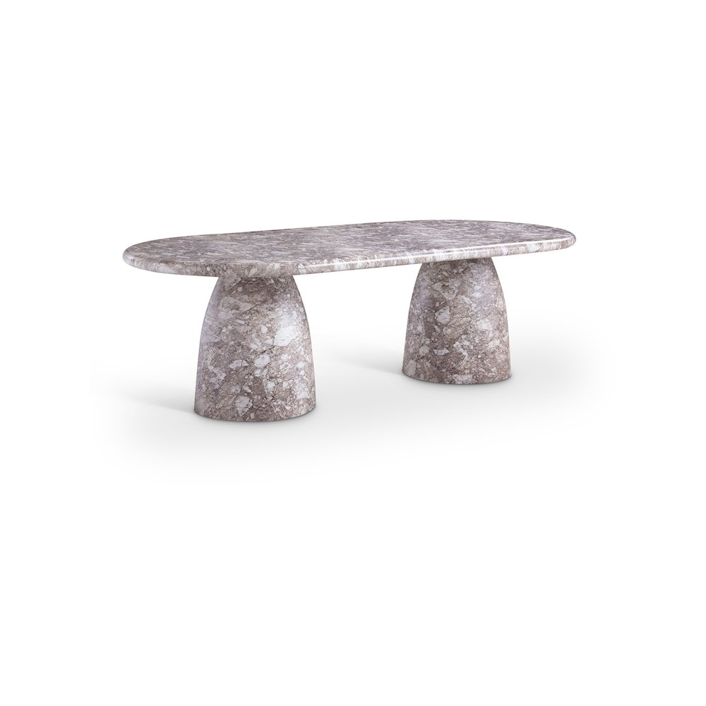 Cosenza Brown 96" Marble Finish Concrete Dining Table