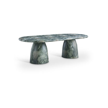 Cosenza Green 96" Marble Finish Concrete Dining Table