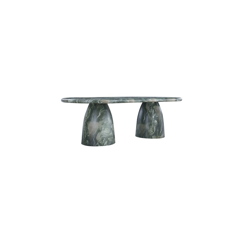 Cosenza Green 96" Marble Finish Concrete Dining Table