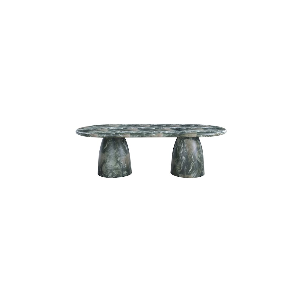 Cosenza Green 96" Marble Finish Concrete Dining Table