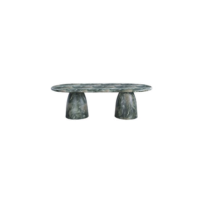 Cosenza Green 96" Marble Finish Concrete Dining Table