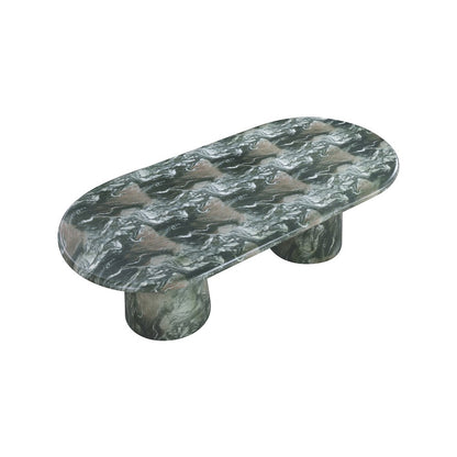 Cosenza Green 96" Marble Finish Concrete Dining Table