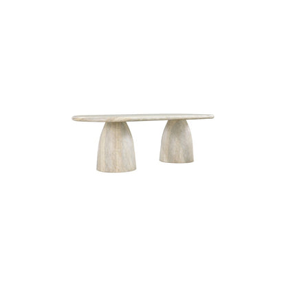Cosenza Travertine 96" Travertine Finish Concrete Dining Table