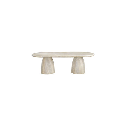 Cosenza Travertine 96" Travertine Finish Concrete Dining Table