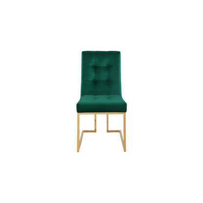 Pierre Green Velvet Dining Chair, Set of 2