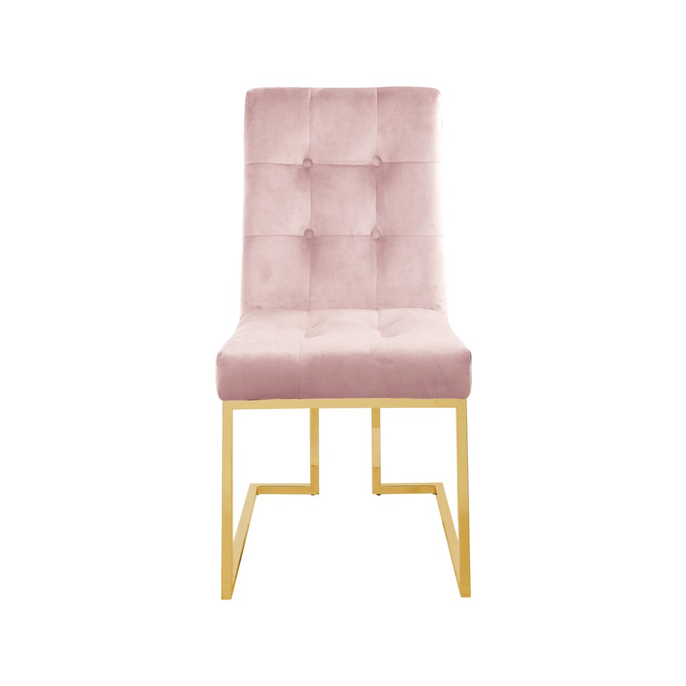 Pierre Pink Velvet Dining Chair, Set of 2