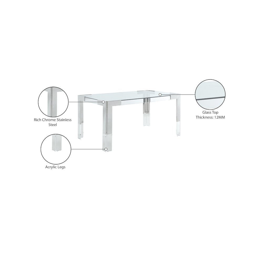 Casper Rich Chrome Dining Table