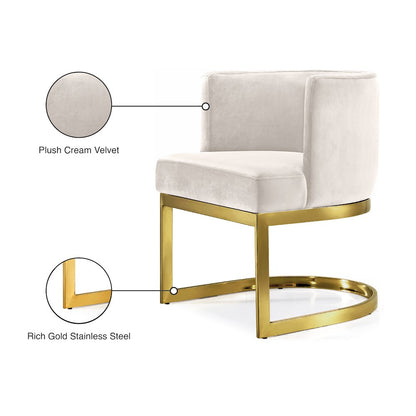 Gianna Cream Velvet Dining Chair