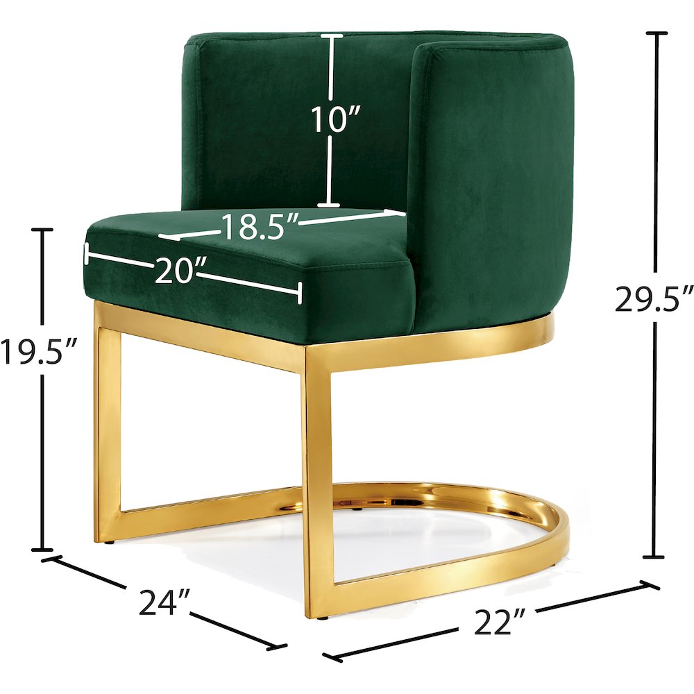 Gianna Green Velvet Dining Chair